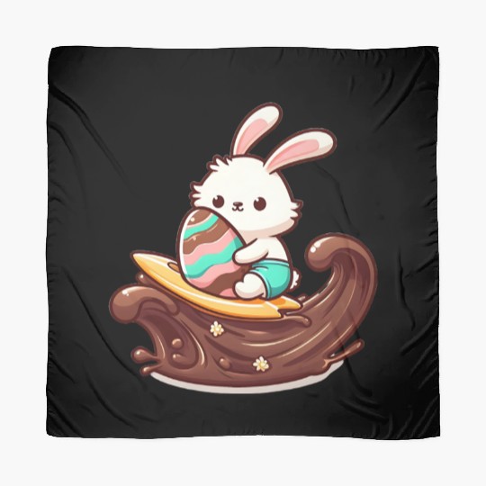 Easter Bunny Surfboard Chocolaty Waves Scarves