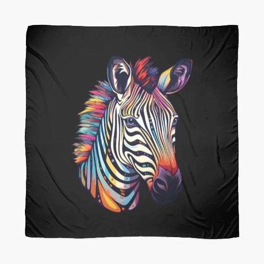 Psychedelic Zebra-Inspired Watercolor Safari Scarves