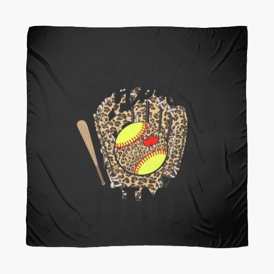 Softball Mimi Leopard Game Day Softball Lover Scarves