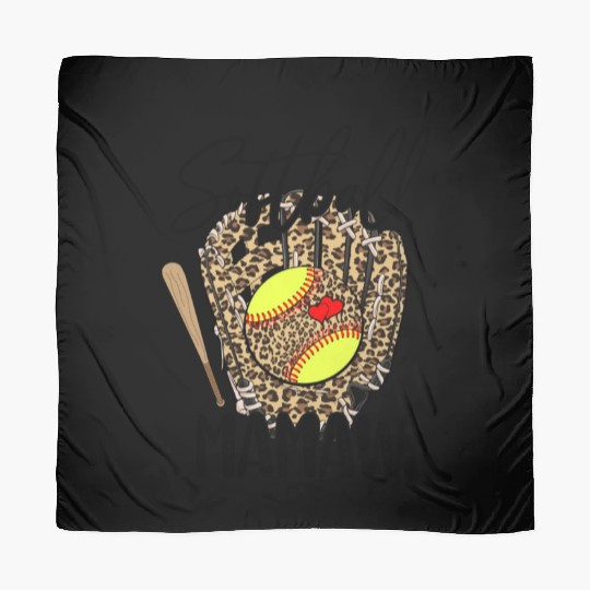 Softball Mamaw Leopard Game Day Softball Lover Scarves