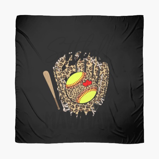 Softball Mawmaw Leopard Game Day Softball Lover Scarves