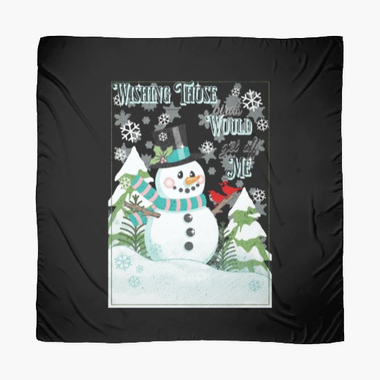 Funny Cranky Snowman Scarves