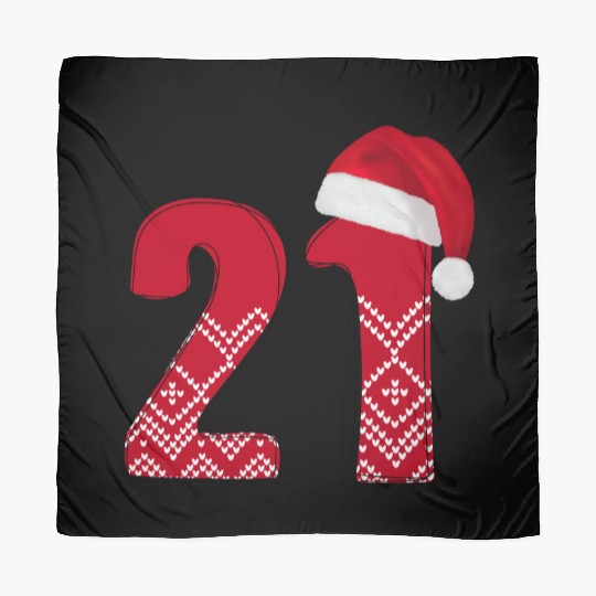 21st Christmas Birthday - Xmas Number Twenty One Scarves