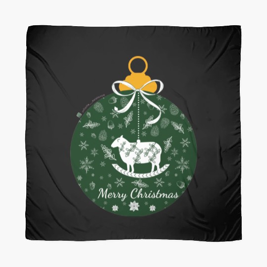 Green Lamb Christmas Ornament Scarves