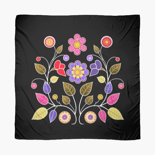 Ojibwe Floral with Anishinaabe Flowers Scarves