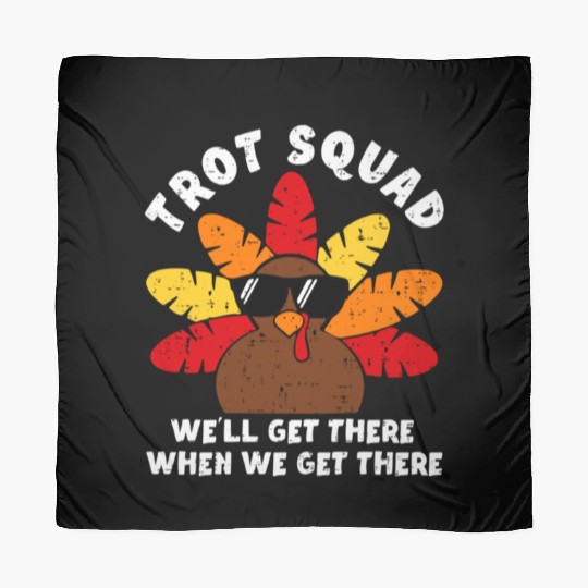 Turkey Trot Squad Race Funny Thanksgiving Running Scarves