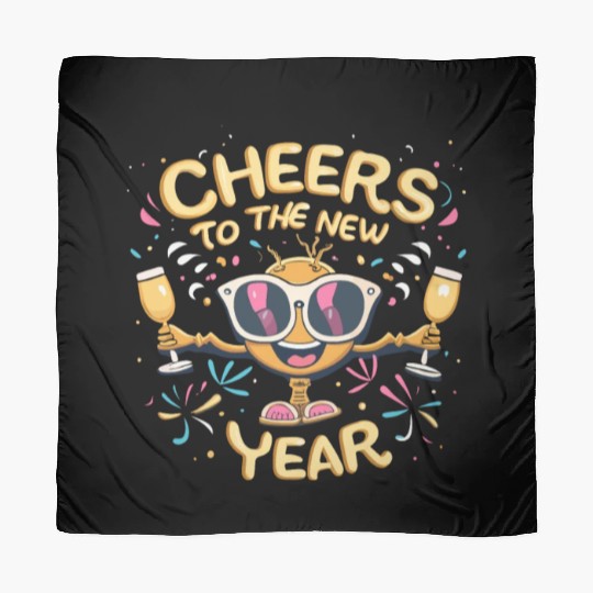 NYE Festive Cheers To The New Year Traditional Scarves