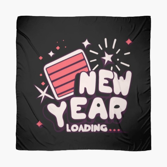 NYE New Year Loading Cheers To Festive New Year's Scarves