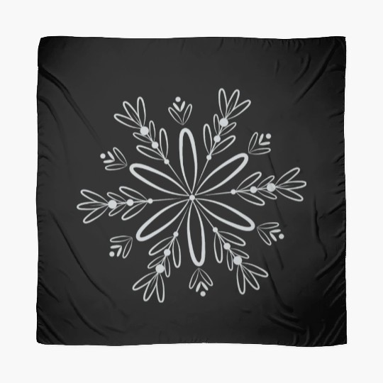 filigree snow crystal blossom in winter Scarves