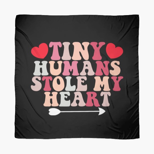 Tiny Humans Stole My Heart Valentine's Day Teacher Scarves
