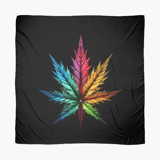 Spectrum Splendor: The Vivid Leaf Scarves