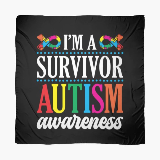 I'm A Survivor Autism Warrior Autistic Ninja Scarves