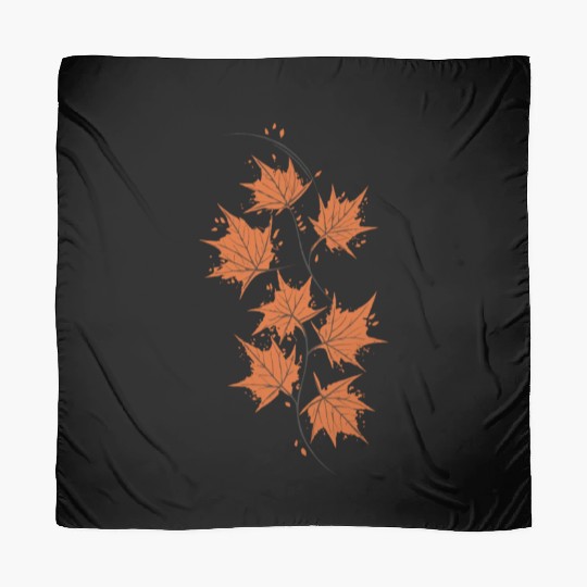Brown Maple Leaves Scarves