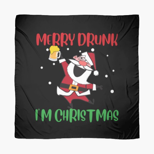 Merry Drunk I'm Christmas Funny Santa Claus Scarves