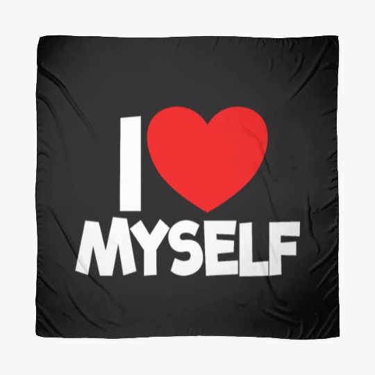 I Love Myself Red Heart Self Love Affirmation Scarves
