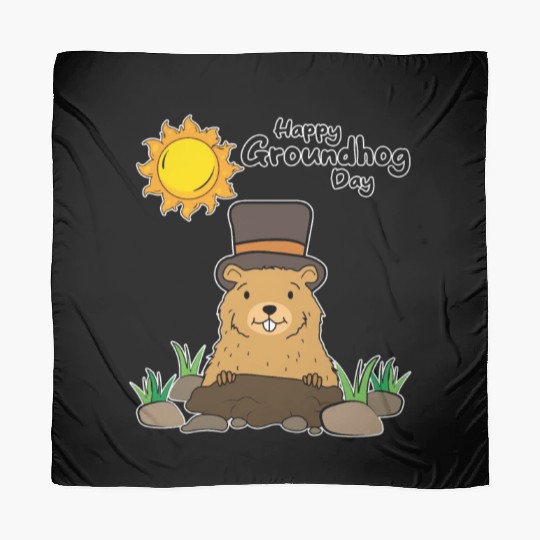 Happy Groundhog Day Animal Groundhog Spirit Rodent Scarves