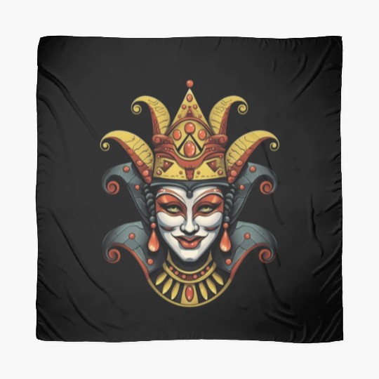 Mardi Gras Costume Jester Clown Carnival Street Scarves