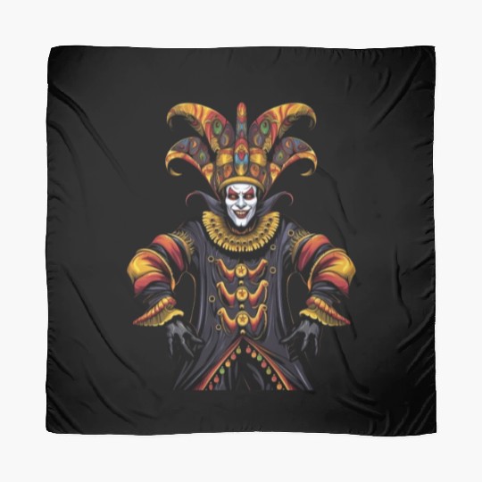 Mardi Gras Costume Jester Clown Carnival Street Scarves