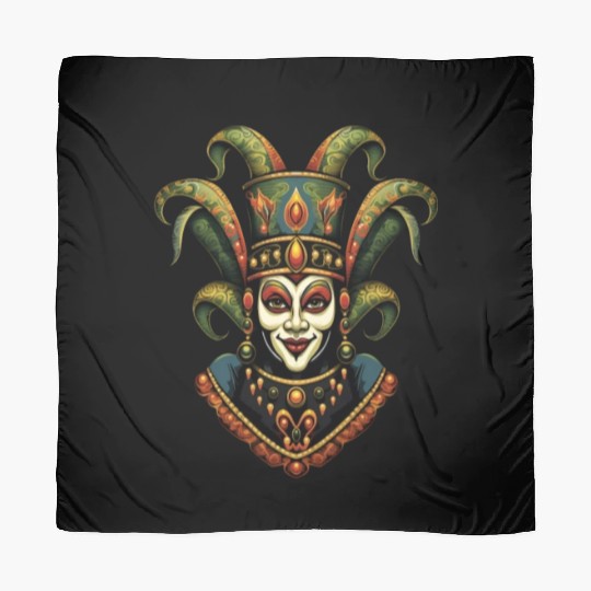 Mardi Gras Costume Jester Clown Carnival Street Scarves