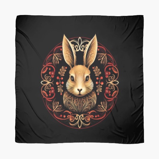 Easter Bunny Rabbit Mandala Arts Easter Day Scarves