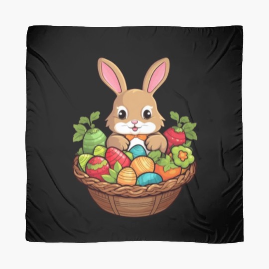 Easter Bunny Rabbit Easter Day Egg Basket Scarves