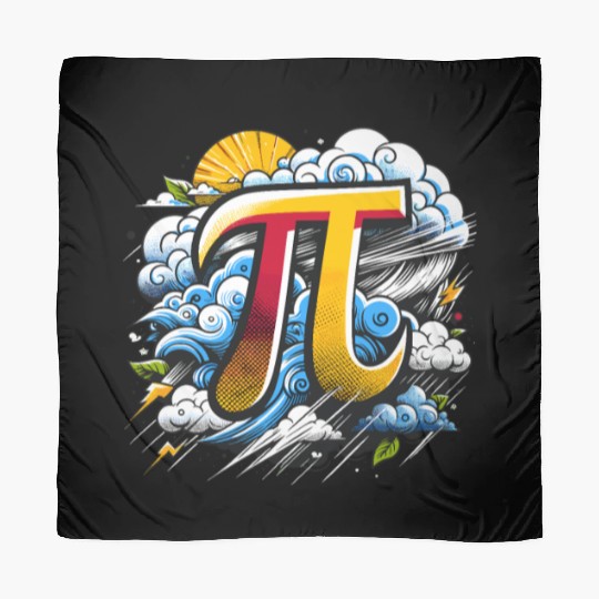 Funny Pi Day 2024 3,14 Pi Number Symbol Math Scarves