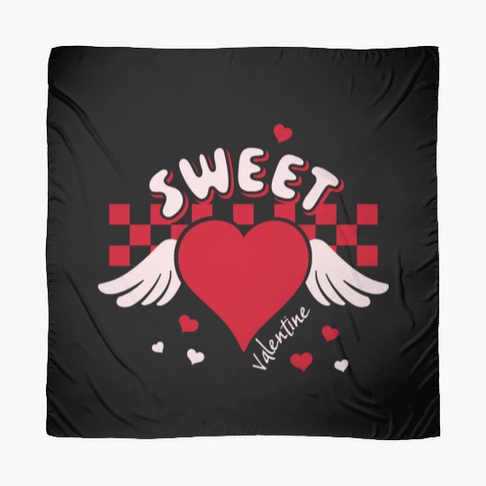Sweet Valentine Valentine's Day Heart Cupid Wings Scarves
