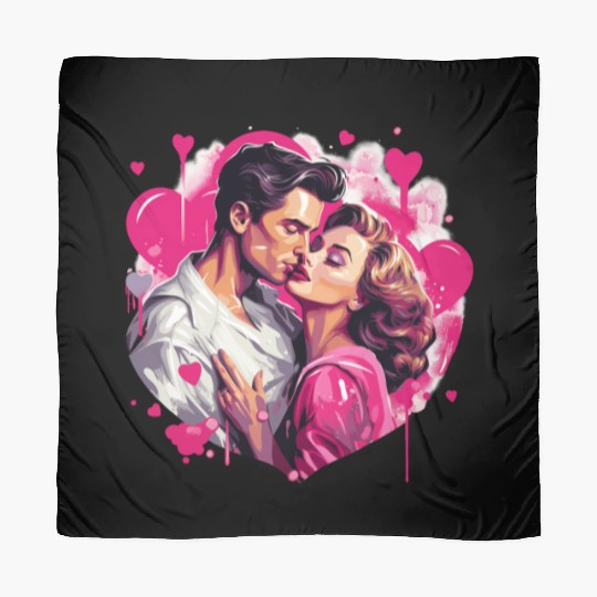 Valentine's Day, Hollywood Lovers Vintage Poster Scarves