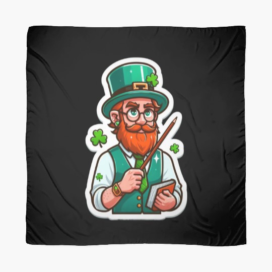 Irish bearded teacher, funny st patricks day Scarves