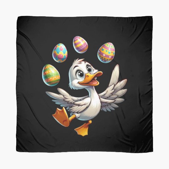 Easter Duck Juggling Eggs, Artistic Drake Scarves