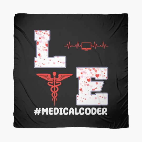 Medical Coder Valentine's Day Design Scarves