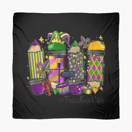 mardi gras teacher life Scarves