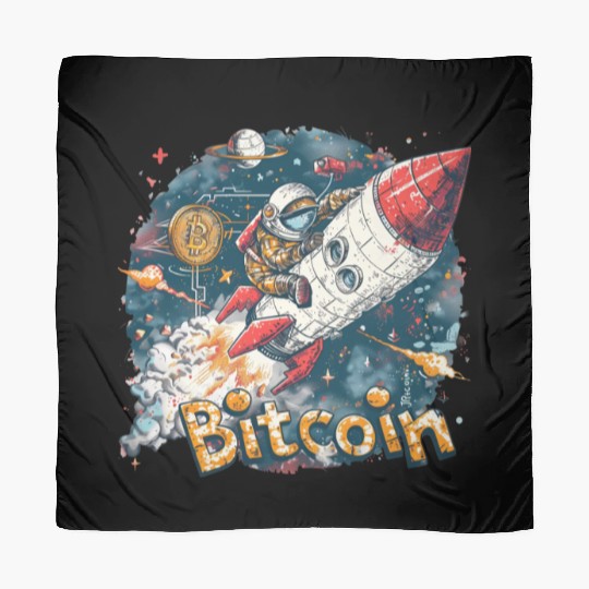 Pi day 3.14 Crypto Bitcoin Rocket Astronaut To Scarves