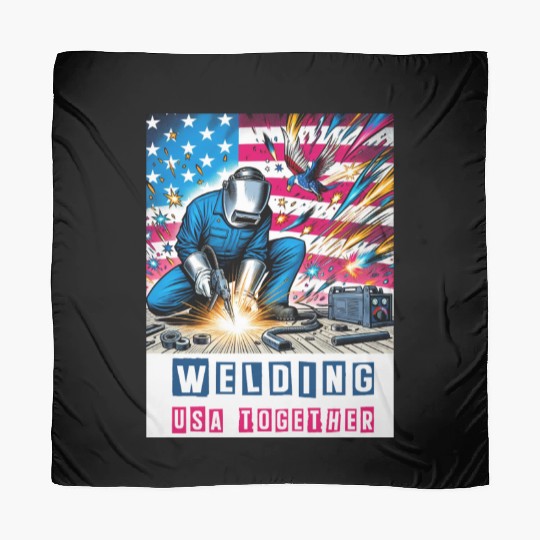 Welding USA Togehter Eagle USA Flag Scarves