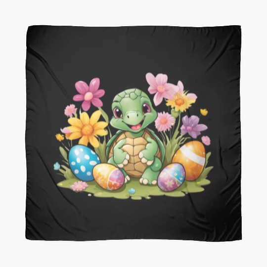 Easter Turtle Delight: Colorful & Cute Design Scarves