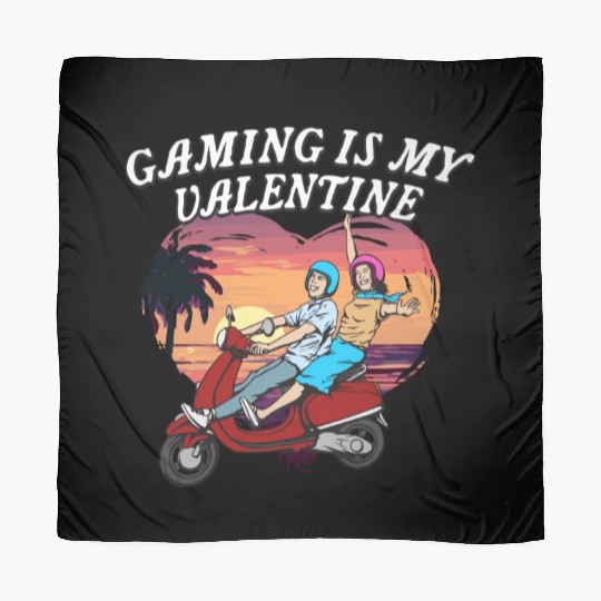 Gaming Is My Valentine Funny Valentines Day Humor Scarves