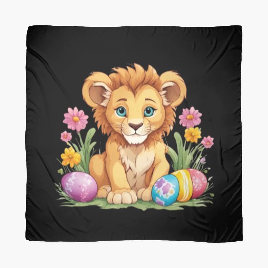 Easter Lion: Vibrant & Adorable Spring Design Scarves