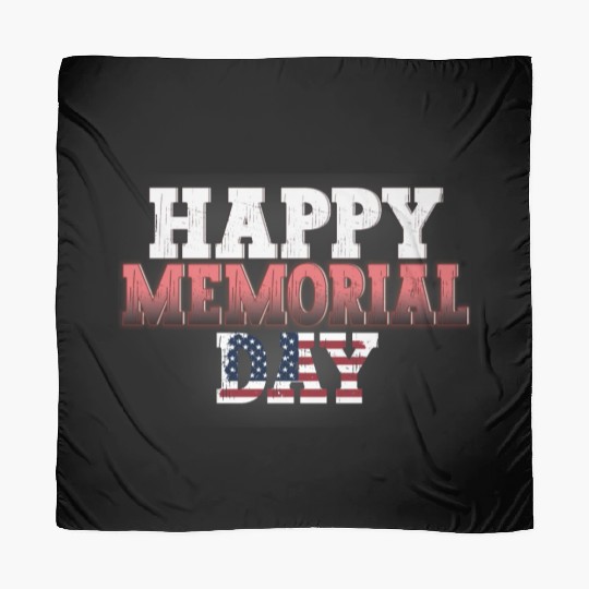 Patriotic Memorial Day Flag Design Scarves