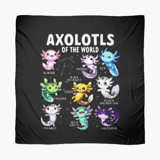 Axolotl Kawaii Axolotls of the World Axolotl Scarves