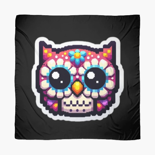 Cute Dead Sugar Owl , day of the dead owl Scarves