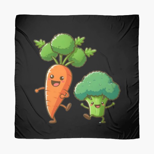 Carrot Dancing with Broccoli Scarves