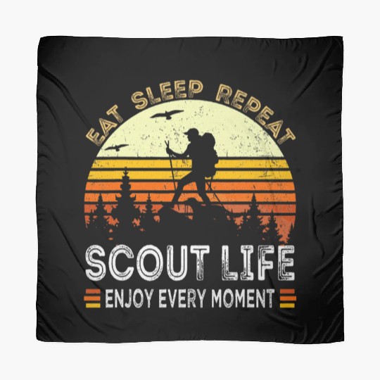Eat Sleep Scout Repeat Camping Scarves
