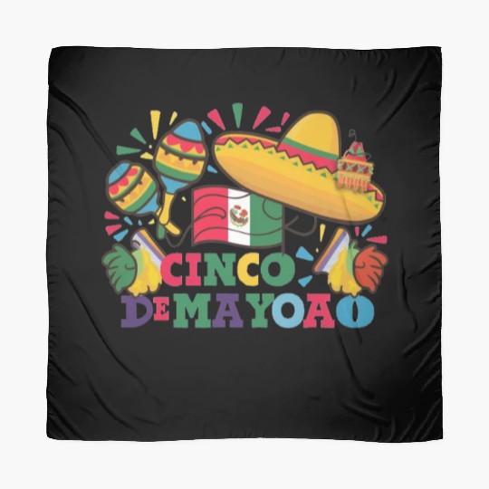 Cinco de Mayo: Mexican Flag Design Scarves