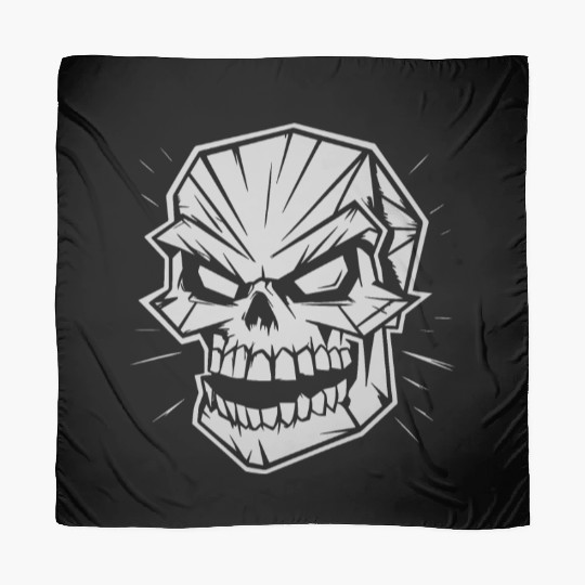 Skull cartoon illustration Scarves