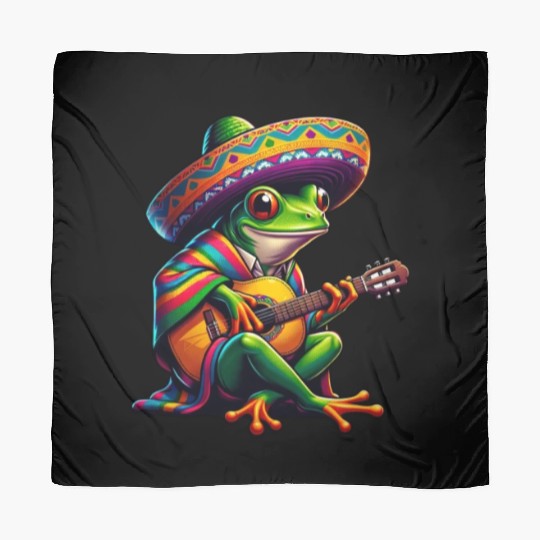 Cinco de Mayo Frog Mariachi Guitar Scarves
