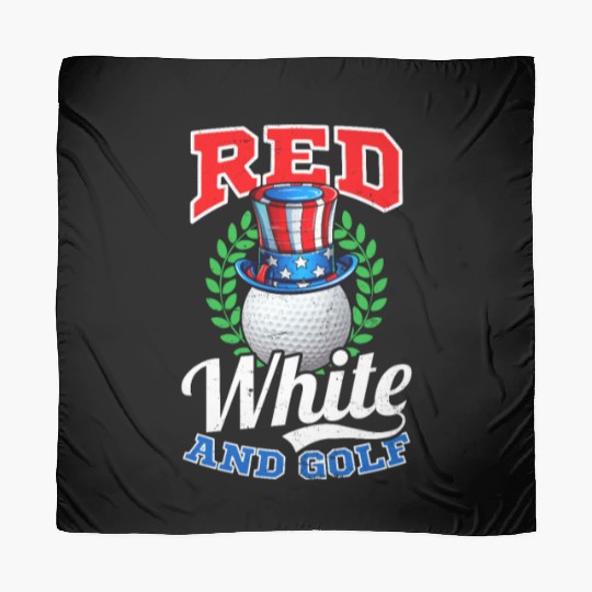 4th Of July Golf Red White And Golf Scarves