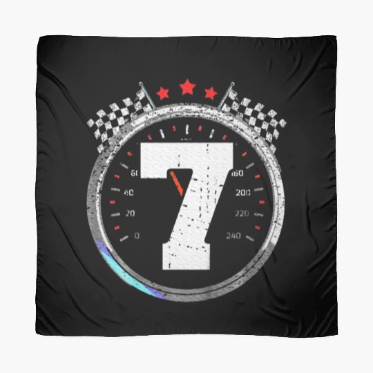 Kids 7th Birthday Boy 7 Seventh Race Car Birthday Scarves