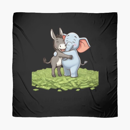 Funny Republican Party Elephant Democratic Donkey Scarves