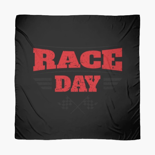 Race Day Car Racing Checkered Flag Scarves