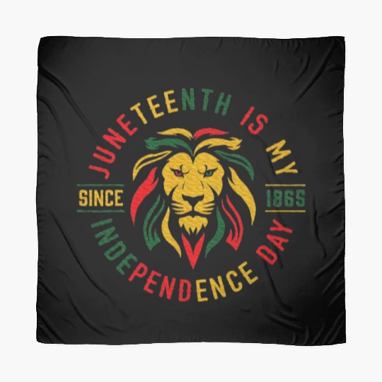 Juneteenth Is My Independence Day Lion Free Ish Scarves